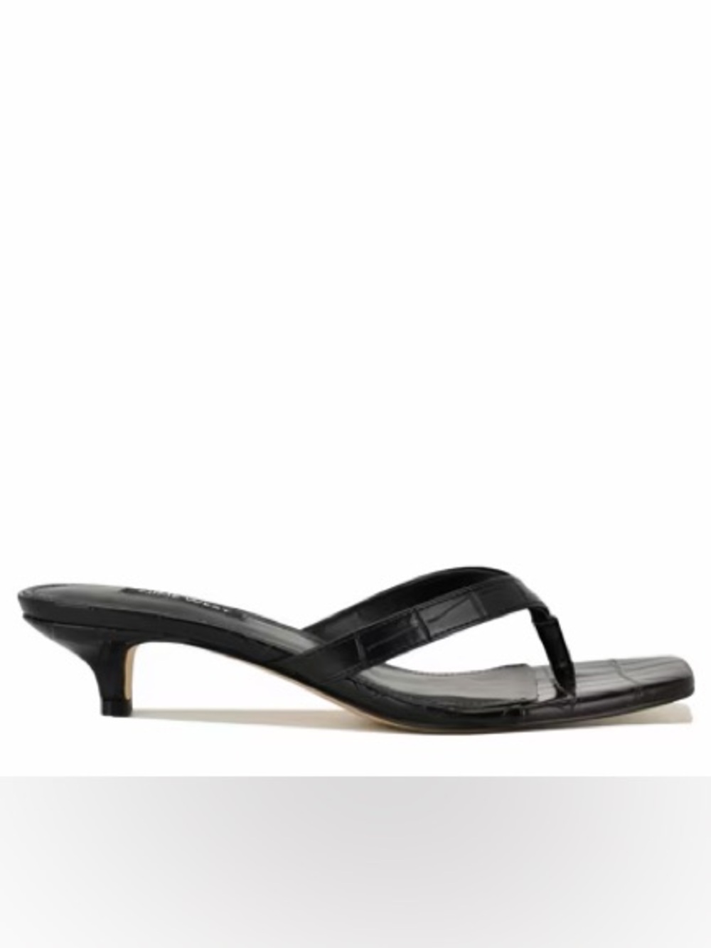 Black Thong Kitten Heel Sandal Nine West - Picture 2 of 5